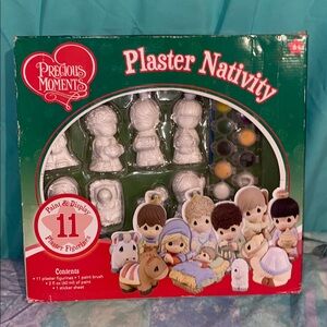 Precious Moments Plaster Nativity Set with Paints 2012 Vintage Unused/new